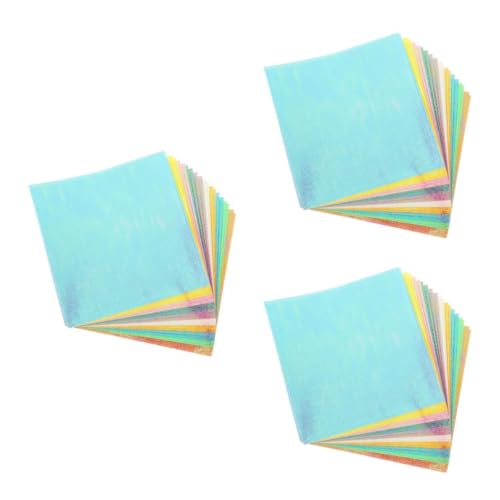 DIYEAH 3 Sätze Glitzerndes Handgemachtes Origami Papier-origami-papier Glitzerndes Origami-papier Kleine Staffeleien Zum Malen Quadratisches Origami-papier Laserpapier 20 Blatt*3 von DIYEAH