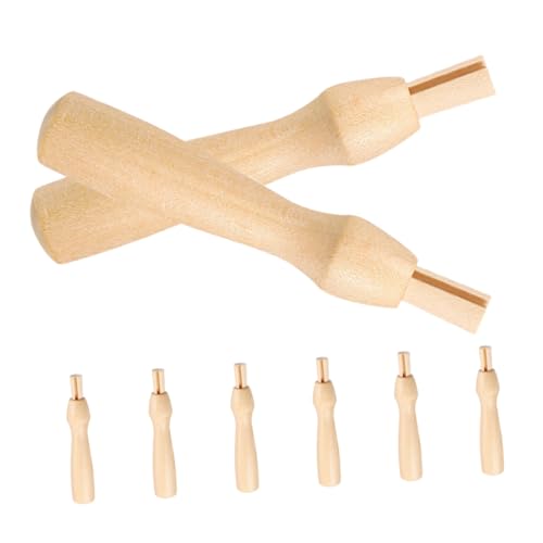 DIYEAH 3 Sätze Griff Aus Wollfilzholz Filzwerkstatt Handwerkzeug Nadelfilz-kits Stocherfilznadelstift Multifunktionswerkzeug Nadelfilzgriff-set Zubehör Für Filznadeln Beige 8 Stück * 3 von DIYEAH