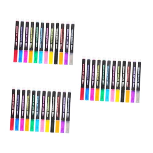 DIYEAH 3 Sätze Handkonto-text Marker Tragbare Markierungsstifte Glitzerstifte Bemalen Schreiben Von Stiften Textmarker Malutensilien Schreibstift Diy Liefert Plastik 12 Stück * 3 von DIYEAH