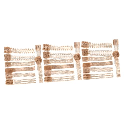 DIYEAH 3 Sätze Hanfseil Gewebtes Band Beige Draht Randbereich Bastelschnur Läufer Jute Band Juteband Rustikale Jutebänder Handgefertigtes Geschenkband Zartes Geschenkband 8 Rollen * 3 von DIYEAH