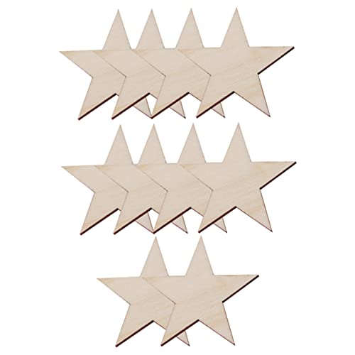 DIYEAH 3 Sätze Hölzernes Pentagramm Bastelmaterial Für Bastelsets Für Sternförmige Aussparungen Planke Unfertiges Diy-accessoire Aus Holz Unfertige Holzspäne 100 Stück * 3 von DIYEAH