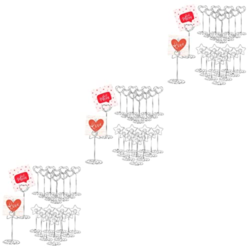DIYEAH 3 Sätze Kartenhalter Platz Steht Grußkartenständer Tischständer Tischnummernclip Mini-platzhalter Memoständer Fotoständer Mini-schilderhalter Kohlenstoffstahl 20 Stück * 3 von DIYEAH