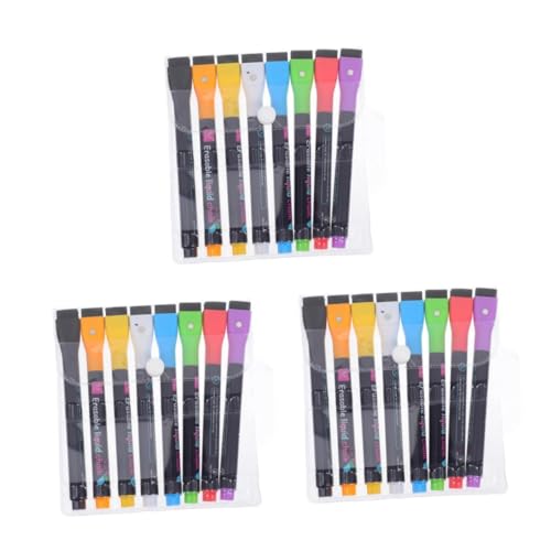 DIYEAH 3 Sätze Löschbarer Lampenstift Whiteboard-stifte Mit Feiner Spitze Trocken Abwischbare Tafelmarker Kreidetafel-markerstifte Magnetische Trocken Abwischbare Marker Pp 8 Stück * 3 von DIYEAH