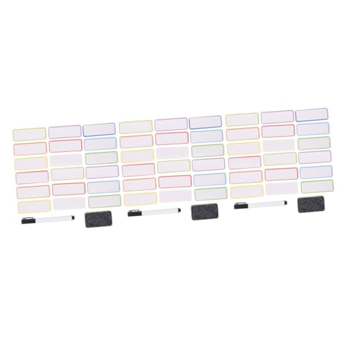 DIYEAH 3 Sätze Magnetisches Etikett Trocken Abwischbare Haftnotizen Kühlschrank-whiteboard-aufkleber Magnetisches Namensschild Mini-whiteboard Beschichtetes Papier 60 Stück * 3 von DIYEAH