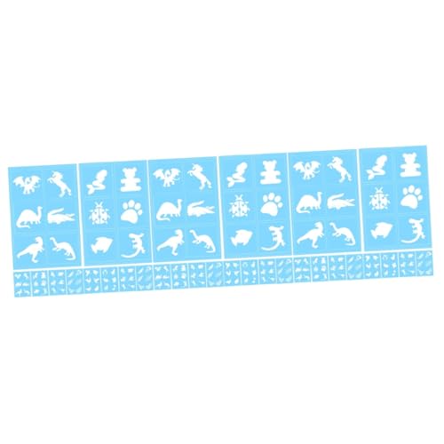 DIYEAH 3 Sätze Malschablonen Für Wände Schablonen Zum Schminken Kinderschminken Schablonen Cosplay Schablonen Tattoo-schablonen Gesichtsschablonen Papier Blue 10 Stücke * 3 von DIYEAH