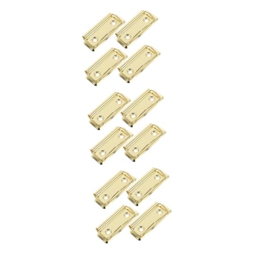 DIYEAH 3 Sätze Metallclip -ordner Aufkleber Stift Förmchen Abs Aktenhefter Papierklemmen Dokumentenordner Heftklammern Für Klemmbrett Scrapbook-clips Aluminiumlegierung Golden 4 Stück * 3 von DIYEAH