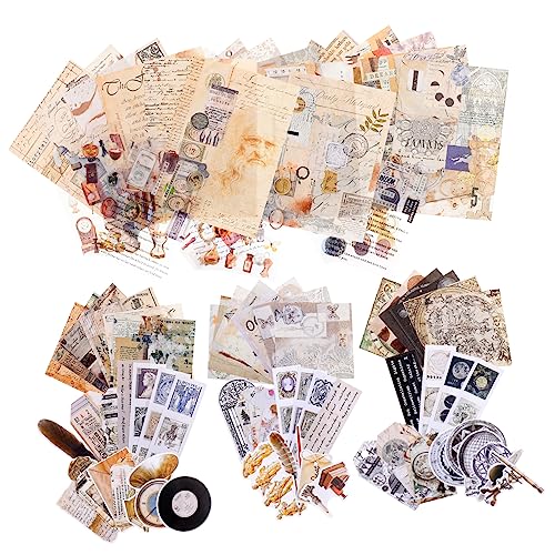 DIYEAH 3 Sätze Pocket-sticker-pack Sammelalbum Buchstäblich Bastelaufkleber Notizen Zubehör Punkt Scrapbooking Bücher Retro Schrott Scrapbook-aufkleber Für Das Haustier von DIYEAH