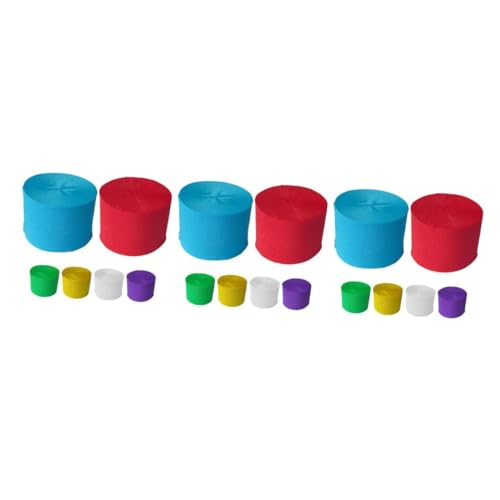 DIYEAH 3 Sätze Rolle Aus Krepppapier Praktisches Krepppapier Dekorative Luftschlangen Aus Papier Zarte Papierschlangen Party-krepppapier-streamer Krepp-papier 6 Rollen * 3 von DIYEAH