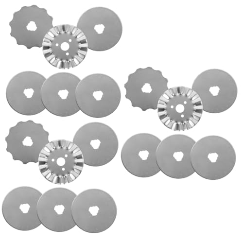 DIYEAH 3 Sätze Rollschneider Zubehör Rotationsschneider Für Stoff Zubehör Für Rotierende Werkzeuge Klingen Stoffkreisschneider Ersatzrotor Silver Rostfreier Stahl 6 Stück * 3 von DIYEAH