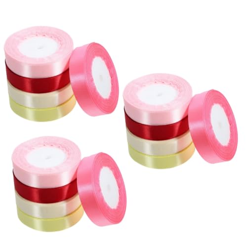 DIYEAH 3 Sätze Satinband Fondant Papierbecher Tüllverzierung Dekorationen Stengel Geschenkverpackung Geschenkband Seidenband Festival-packgurt Packband Vorhanden Polyester 5 Rollen * 3 von DIYEAH