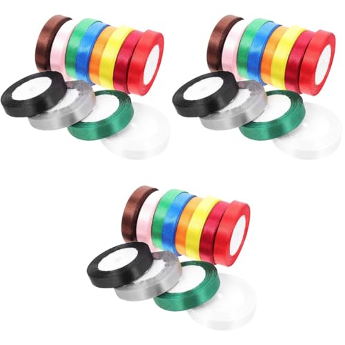 DIYEAH 3 Sätze Schleife Randbereich Bündeln Grünes Band Gold Dunkelblaues Band Trimmen Seidenband Ribbon Geschenkband Bandfeile Bandalette Diy-bänder Aus Polyester Wickelband 12 Stück * 3 von DIYEAH