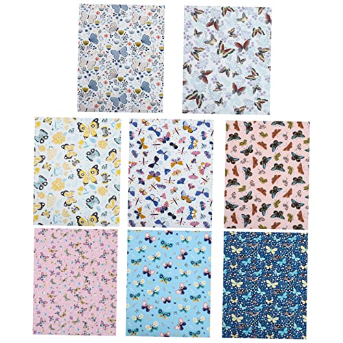 DIYEAH 3 Sätze Schmetterlings-Patchwork-Tuch-Set Nähen Stickmaschine Polsterstoff Bastel Materialien Cotton Fabric Steppstoff Meterware Quilten Von Baumwollstoffen Baumwolle 8 Stück * 3 von DIYEAH