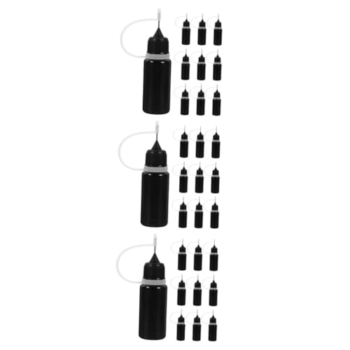 DIYEAH 3 Sätze Schmierflasche Applikatorflasche Kunststoffflasche Tägliche Quetschflaschen Dreieckige Aufbewahrungstabletts Mit Strasssteinen Kleine Leimflaschen Plastik 10 Stück * 3 von DIYEAH