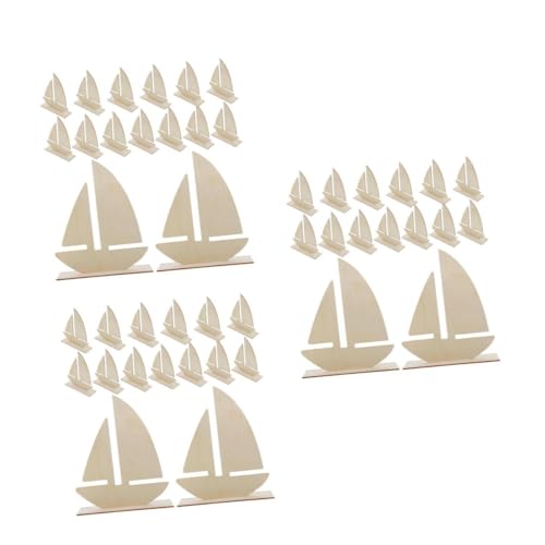 DIYEAH 3 Sätze Segelboot-malschablone Holzschnitzerei Dekorationen Marinehandwerk Dekorationen Aus Papier Pvc- Wohnkultur Herausnehmbares Polster Beige 15 Stück * 3 von DIYEAH