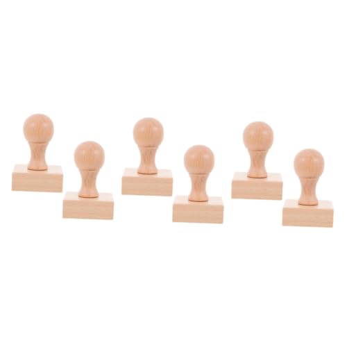 DIYEAH 3 Sätze Stempel Für Kinder Holz Stempel Holzblock Stempel Stempelwerkzeug Diy Robuste Holzstempel Handgefertigter Holzstempel Kreative Bastelstempel Hölzern Beige 2 Stück * 3 von DIYEAH