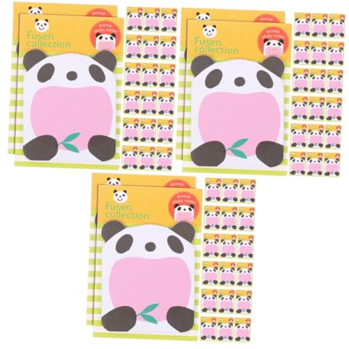 DIYEAH 3 Sätze Tierische Haftnotizen Scrapbooking-aufkleber Kleine Haftnotizen Klebrige Staffelei Abreißbare Memo-sticker Zubehör Beachten Panda-notizblöcke Papier 20 Stück * 3 von DIYEAH