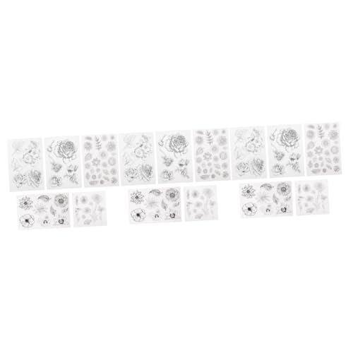 DIYEAH 3 Sätze Transparenter Silikonstempel Kinderstempel Kiddostempel Lustige Stempel Blumenmuster Stempel Untersetzer Funkeln Retro Klare Briefmarken Blumenstempel Kieselgel 5 Stück * 3 von DIYEAH