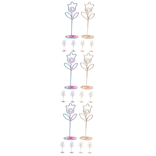 DIYEAH 3 Sätze Tulpen-meldungsfeld Tischschildständer Bildhalter Für Tafelaufsätze Fotohalter-clipständer Tischdekorationen Für Hochzeiten Hochzeitsdekorationen Metall 6 Stück * 3 von DIYEAH