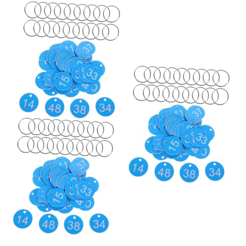 DIYEAH 3 Sätze Ventiletikett label registerkarten Nummernschilder schlüsselkette key chains wiederverwendbare Etiketten Nummerierte Tags für Ventil Multifunktionsetiketten Abs Sky-blue von DIYEAH