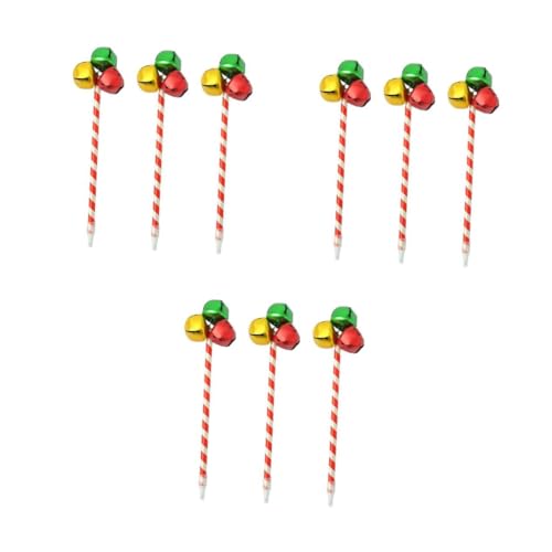 DIYEAH 3 Sätze Weihnachtsglockenstift Weihnachtsfarbene Kugelschreiber Weihnachtsstifte Groß Schreibwaren Für Den Weihnachtsurlaub Weihnachts-jingle-glocken-stift Plastik 3 Stück * 3 von DIYEAH