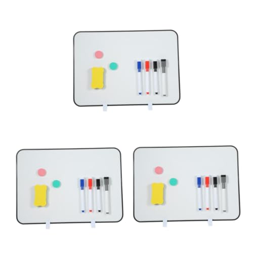 DIYEAH 3 Sätze doppelseitige Schreibtafel schreibtafel write board kleine trocken abwischbare Tafel Whiteboard-Staffelei Whiteboard-Ständer Schreibtisch-Trockenlöschtafel Metall von DIYEAH