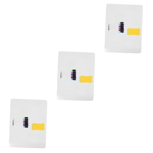 DIYEAH 3 Sätze schreibtafel whiteboard zeichenplatte magnetische whiteboard zeichenpad Brettreiniger Kreide Memoboard Büro-Schreibtafel Whiteboard-Büro Film löschen Weiß von DIYEAH