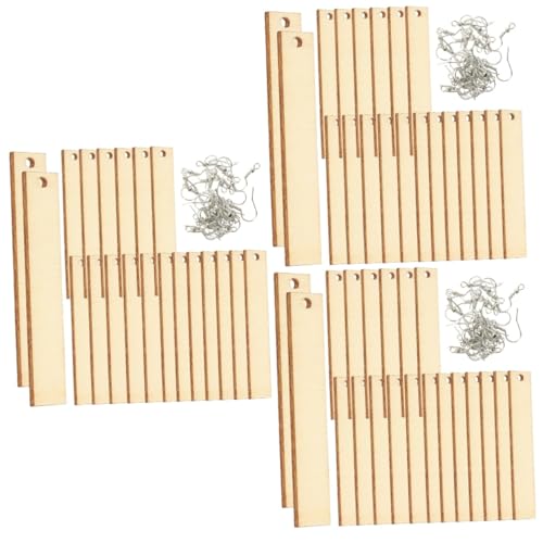 DIYEAH 3 Sets Rohlinge Aus Holz Ohrringe Ohrring Set Ohrhaken Ohrringe Ohrring Ornament Sichere Ohrringhaken Des Deckels Medaillon Tabs Verbinder Ohrringe Anstecknadel Ohrring Bastelset von DIYEAH