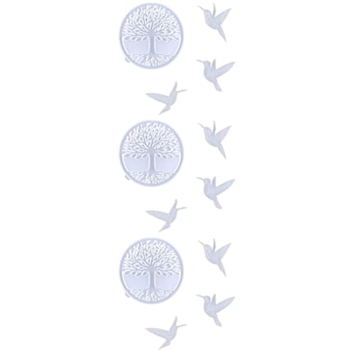 DIYEAH 3 Sets Silikonform In Kolibri Form Für Fenster Wald Eukalyptus Wandaufkleber Goldweide Jahrhundert Rattan Pflanzgefäß Künstliche Pflanzen Für Dekoration von DIYEAH