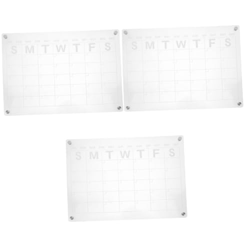 DIYEAH 3 Stück Magnetischer Wochenkalender Planungstafel Trocken Abwischbarer Marker Magnetische Tapetenmarker Radiergummi Aufkleber Magnetische Kreidetafel Kreidetafel von DIYEAH