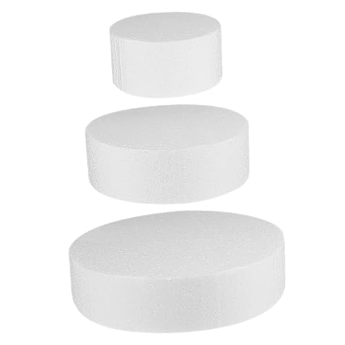 DIYEAH 3 Teiliges Fake Cake Modell Set Multifunktionale Kuchen Dummies Für Kreative Tortendekoration Ideal Zum Üben Von Fondant Und Kuchenverzierung Durchmesser 10cm von DIYEAH