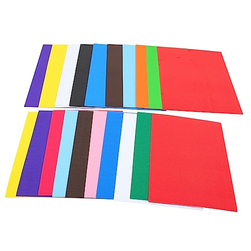 DIYEAH 30 Blätter Wellpapier Staffelei Papier farbiges Baupapier Druckerpapier Kopierpapier bastelmaterial für verpackungsmaterial paper seidenpapier Bastelpapier buntes DIY-Papier von DIYEAH