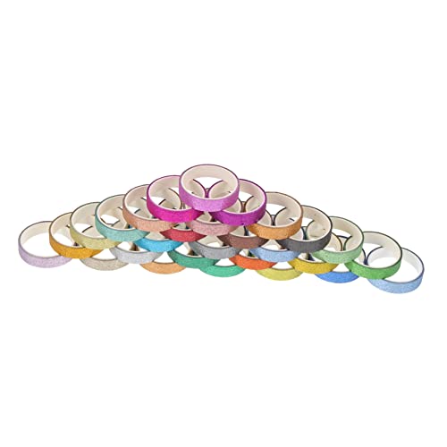 DIYEAH 30 Rollen Glitzer Und Washi-tape Notizen Verpackung Druckbar Müll Sammelalbum Scrapbooking Funkeln Punkt Holografische Aufkleber Goldenes Glitzerband Glitzerndes Klebeband Papier von DIYEAH