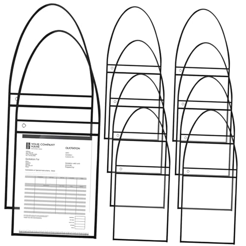 DIYEAH 30 Stk Hängender Tickethalter Kartenhülle Tasche Entwurf Ticketinhaber prüfen büromaterial platzsparend ordner transparentpapier Ticketständerhalter Genehmigungsinhaber Vlies Black von DIYEAH