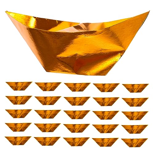 DIYEAH 300 Blatt Barrenpapier Weihnachtsgeschenkpapier Essbares Blattgold Ahnengeldpapier Halbfertig Goldflocken Seidenpapier in Roségold Papierbarren Poster Papier Golden von DIYEAH