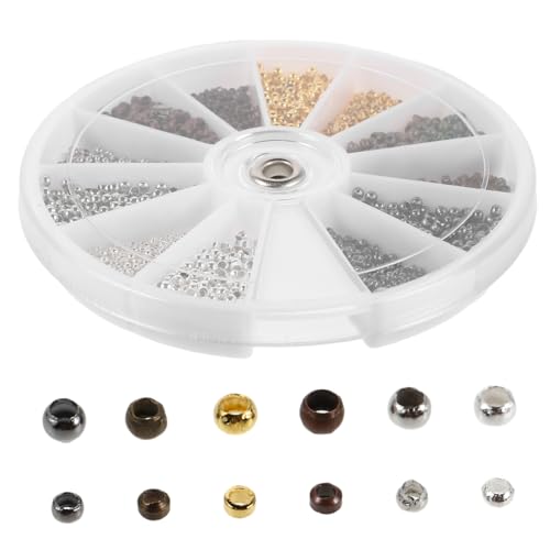 DIYEAH 3000 Stück Teiliges Schmuck Quetschperlen Kupfer Crimp Perlen für Diy Armband Ohrschmuck Halsketten Schmuckherstellung Zubehör DIYEAH 3000 Stück Teiliges Schmuck Quetschperlen Kupfer Crimp Perlen für Diy Armband Ohrschmuck Halsketten Schmuckherstellung Zubehör von DIYEAH