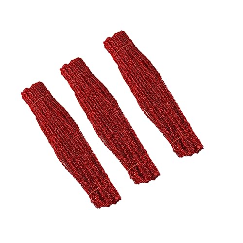 DIYEAH 300St Weihnachts-DIY-Stick bastelsets für bastelzeug für DIY Bastelmaterial glitzerstab künstlicher Mini-Weihnachtsbaum verdrehter Stock DIY gedrehter stick rot von DIYEAH