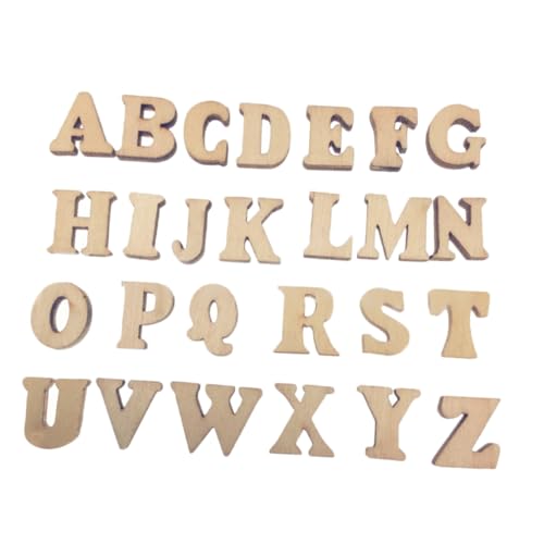 DIYEAH 300St handgefertigtes Buchstaben des Alphabets für die Wand Buchstabe a holz brennende buchstaben Kursive Holzbuchstaben Kleinbuchstaben zum Basteln Briefe hölzern Beige von DIYEAH