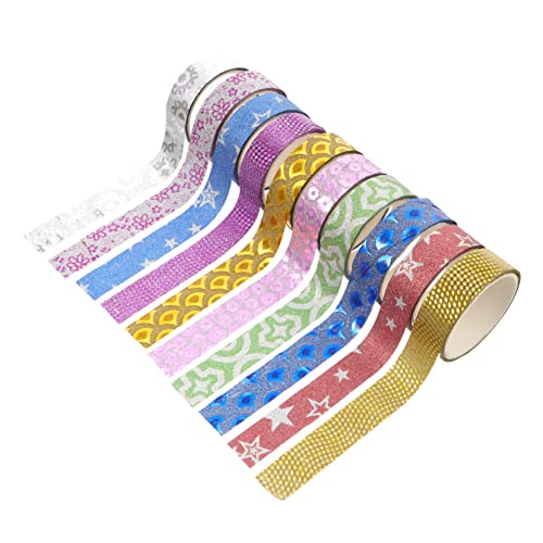 DIYEAH 30St Glitzerband funkeln Blumenband roségoldenes Seidenpapier wiederverwendbar klebeband the washi tape bastelideen aufkleber abreißbares Washi-Tape DIY Washi Tape opp papier von DIYEAH