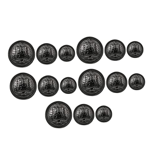 DIYEAH 30St Metallknöpfe Neuheit Anstecknadel Pin-Abzeichen schwarze Knöpfe Overall-Knöpfe hemdknöpfe Handnähknöpfe Kleidungsknöpfe selber machen modischer Nähknopf Zinklegierung Black von DIYEAH