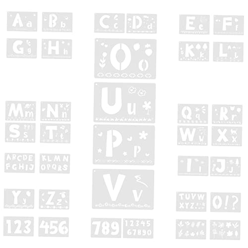 DIYEAH Alphabet-Buchstaben-/Zahlen-schablonen Große Schablonen Zum Malen auf Holz Bastel-schablonen-Set von DIYEAH