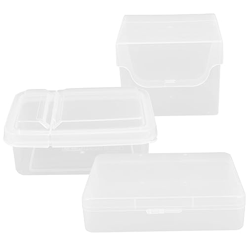 DIYEAH 3Er-Box Aufbewahrungsbox für Kartenhüllen storage boxes aufbwahrungs-box Behälter mit Deckel zum Organisieren Aufbewahrung für Kunsthandwerksorganisatoren kleine Vorratsbehälter pp von DIYEAH