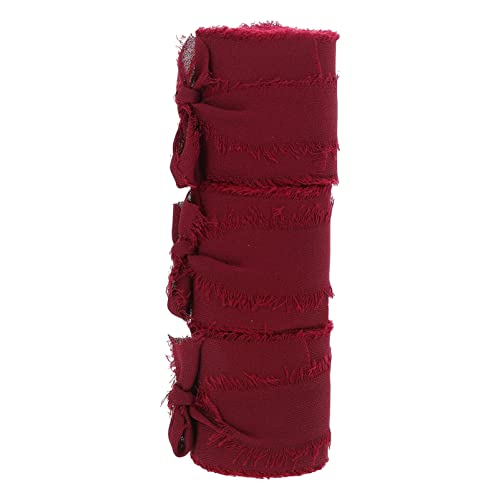 DIYEAH 3St Chiffon-Band Burgund grünes Chiffonband schwarzes Samtband durchsichtiges Chiffonband Band zum Verpacken seidenband ribbon dekoratives Band geschmeidiges Band Polyester von DIYEAH