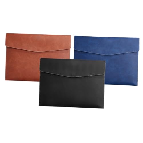 DIYEAH 3St Dateipaket storage boxes aufbwahrungs-box aufbewahrungsschrã¤nke dokumententasche für folder Aktentasche Dokumentenmappen Quittungs-Organizer-Tasche Kunstleder von DIYEAH