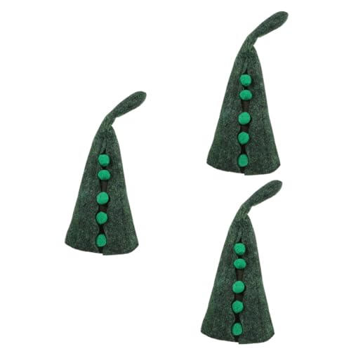 DIYEAH 3St Erbsenhut Kostümzubehör Kostümhut Kinderparty Hut Vielseitiger Hut Lustige Hut Hexenhut für Kopfbedeckung Hüte Cosplay-Zaubererhut Maskerade-Partyhut gefühlt Olive Green von DIYEAH