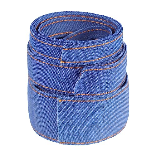 DIYEAH 3St Jeansstreifen rosa Schleife Spitzenband Stoffstreifen zum Basteln Stoffschere nähen Bänder bastelkasten bastel materialien Meter Stichband Material für Haarschmuck Denim Blue von DIYEAH