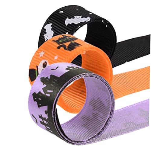 DIYEAH 3St Wickelband ribbon bandfeile geschenkpakete verpackungen für geschenkdeko Cookie-Stempel rosa Schleife Halloween-Licht Halloween-Partyzubehör rotes Band Geschenkband von DIYEAH