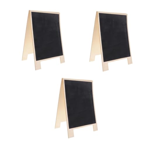 DIYEAH 3st Doppelseitige Tafel Tapetendekoration Tisch Staffelei Kleine Tafel Tafel Löschbare Tafel Hochzeitstafel Led-lichtleisten Krawatte Krawatte Buffet-tafel Haustafel Holz Black von DIYEAH