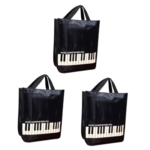 DIYEAH 3st Klavierhandtasche Aufbewahrungstasche Für Geigenpartituren Ordner Musik Aktenkästen Musiktaschen Tasche Zum Aufbewahren Von Noten Tasche Für Musiknoten Band Black Metall von DIYEAH