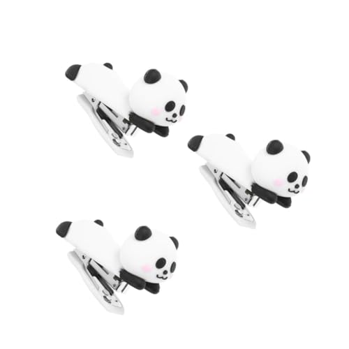 DIYEAH 3st Panda-hefter Mini-bürobedarfsset Panda Desktop-hefter Hefter Büro Hefter Im Klassenzimmer Hefter in Tierform Lustiger Hefter Tischheftmaschine Hefter Mini Hefter Metall von DIYEAH