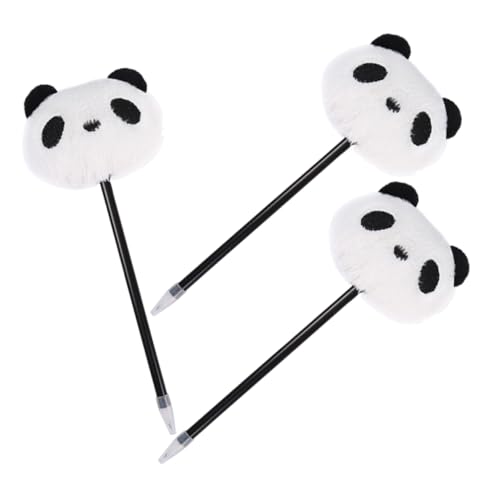 DIYEAH 3st Panda-kugelschreiber Süßer Stift Ergonomischer Schreibstift Praktischer Kugelschreiber Stift Für Den Täglichen Gebrauch Panda-stift Cartoon-kugelschreiber Stifte Black Plüsch von DIYEAH